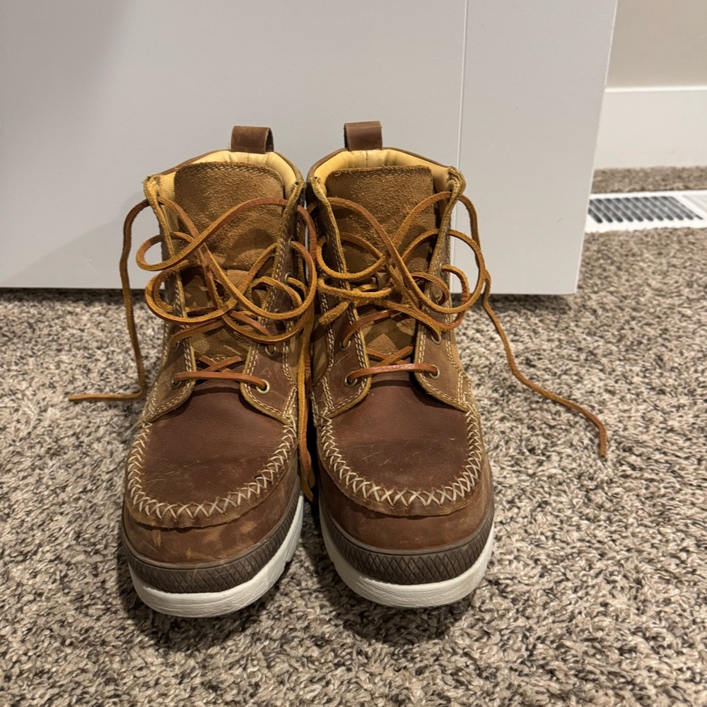 Manitobah Mukluks Mesa Moc Toe Waterproof Leather Boot, Men Size 10
